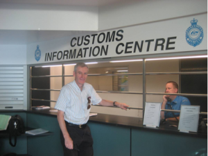 Customs clearance in Darwin on Monday morning 